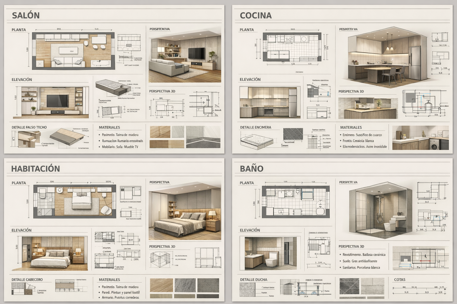 Planos detallados del piso
